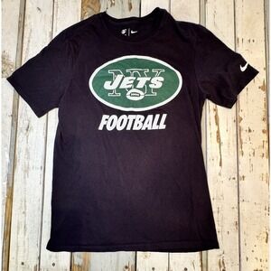 New York Jets Football Nike Training T-Shirt Size Medium Black Green Logo READ